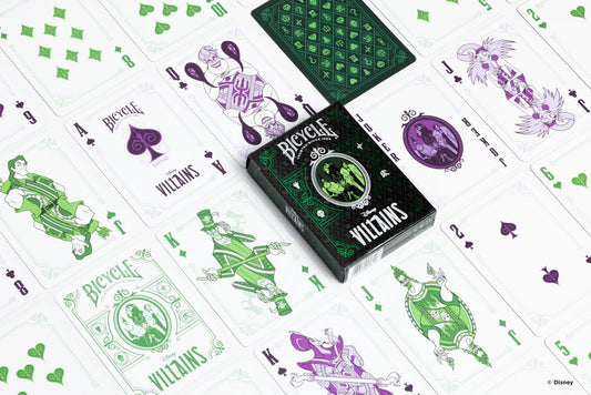 Baraja Villanos Verde de Disney Bicycle Villains Naipe Poker