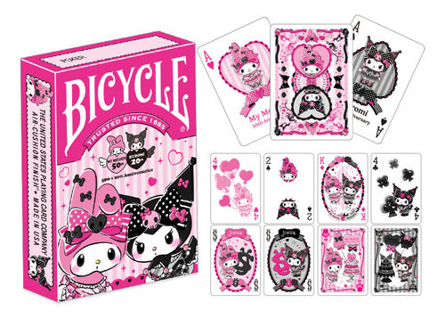 Baraja My Melody & Kuromi By Bicycle Edición Oficial Japon Rosa Chicle