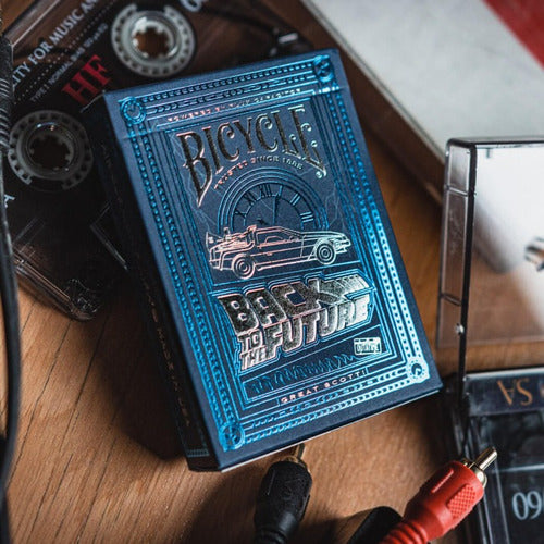 Baraja Back To The Future Volver Al Futuro- Bicycle Naipe Azul Inglés