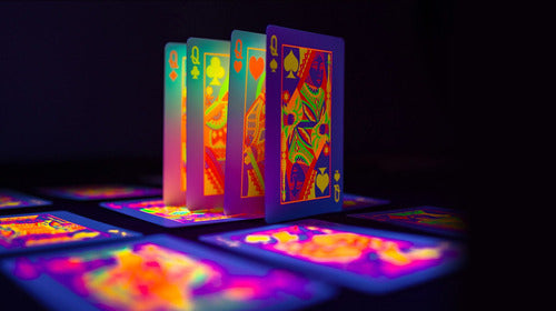 Baraja Naipe O Inglés Poker The Fluorescent Quad Uv By Mpc Ultra Violeta Inglés