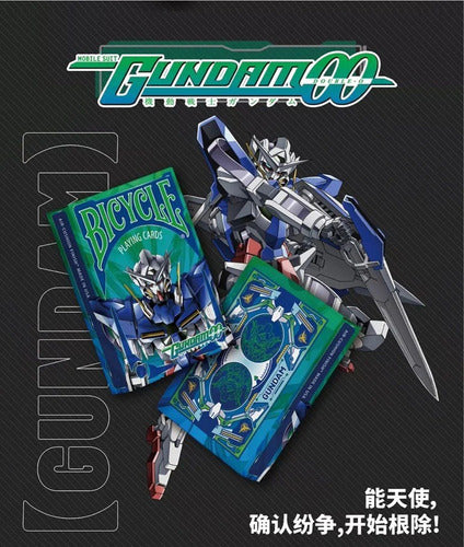 Baraja Bicycle Gundam 00 Naipe Inglés Póker Premium Azul Inglés