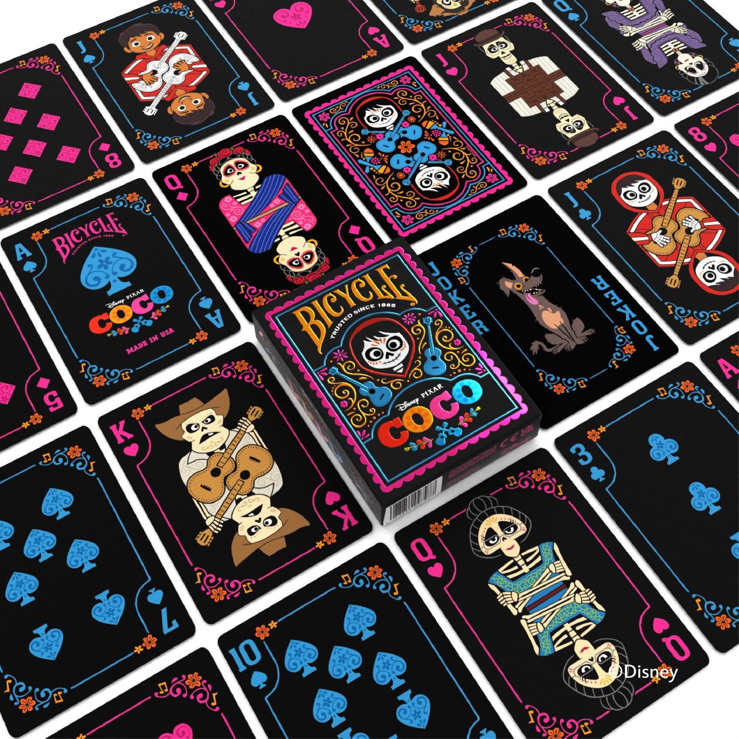 Baraja Disney Coco Bicycle Naipe Inglés Póker Premium