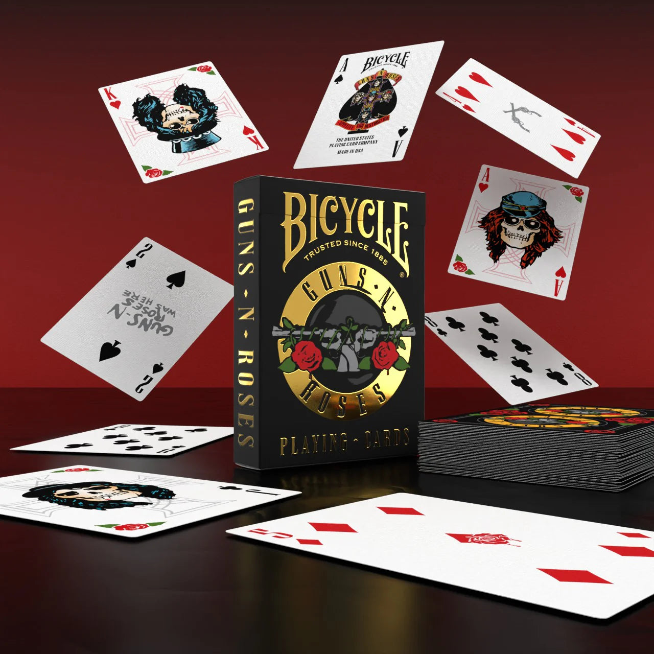 Baraja Guns N Roses- Bicycle Naipe Inglés Poker Premium
