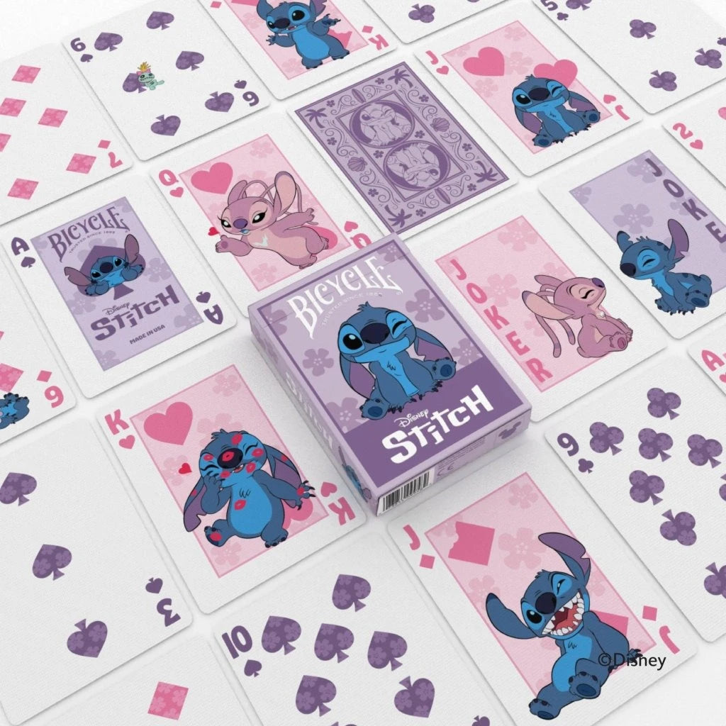 Baraja de cartas Stitch Purple by Bicycle Disney Premium