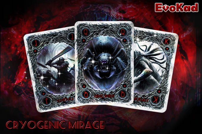 Cartas Cthulhu Cryogenic Mirage Naipe Inglés Evokad Negro