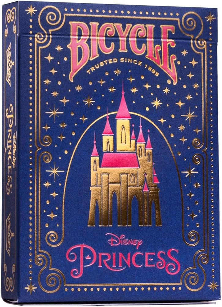 Baraja Princess Azul Navy Disney Princesas Bicycle Naipe Poker