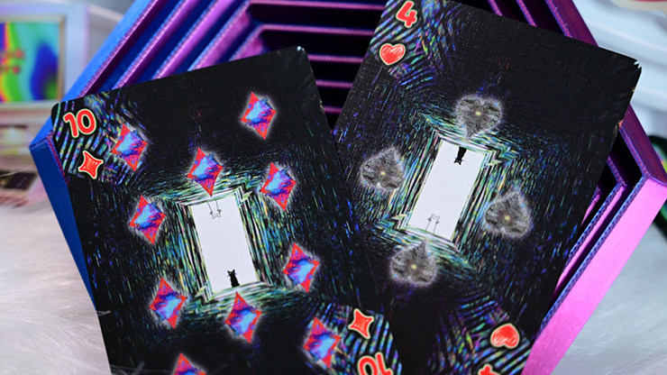 Baraja Radio Cat V1 Gato Standard by Evokad Naipe Inglés Póker Premium