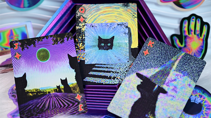 Baraja Radio Cat V2 Gato Impresión Lenticular by Evokad Naipe Inglés Póker Premium