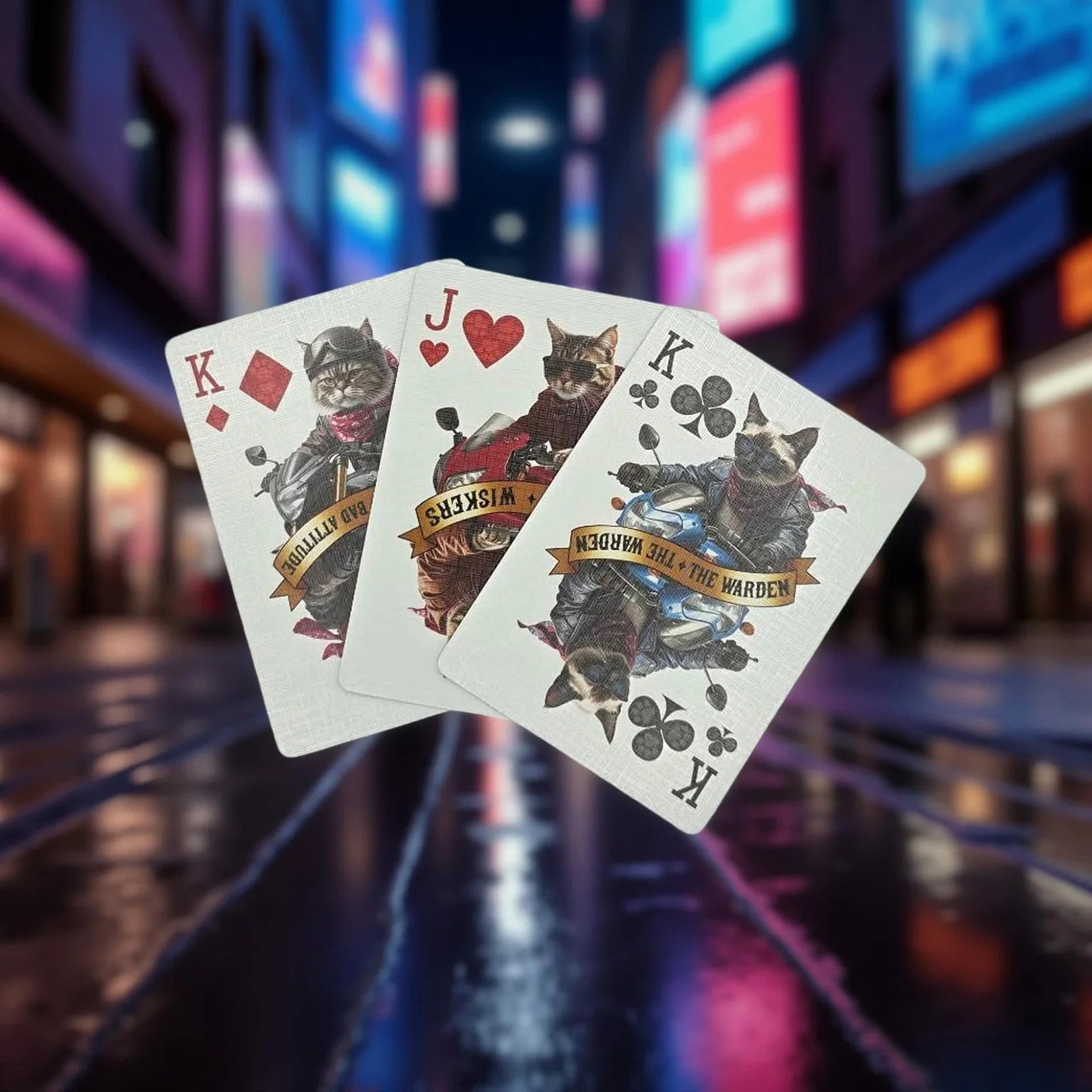 [A PEDIDO] Biker Cats Playing Cards
