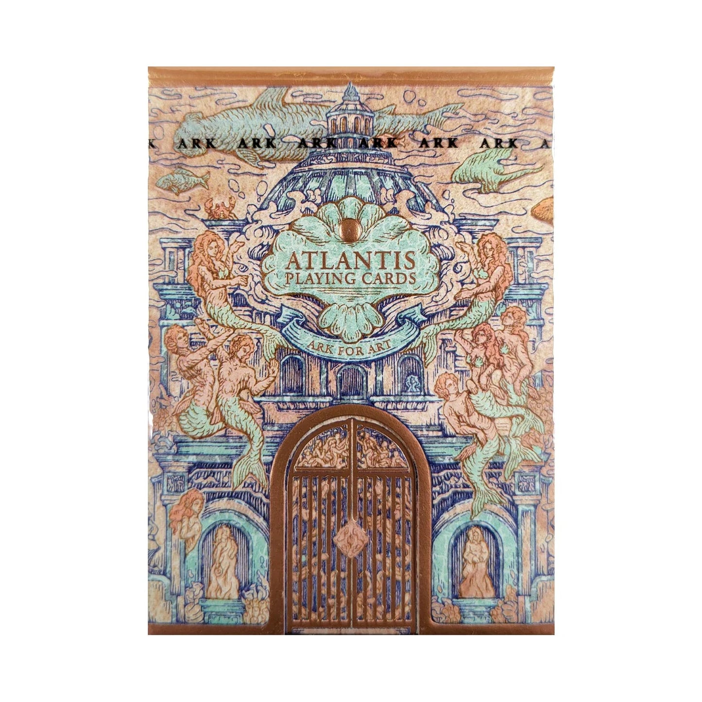 Baraja Atlantis De Ark Pcc Naipe Inglés Premium Celeste