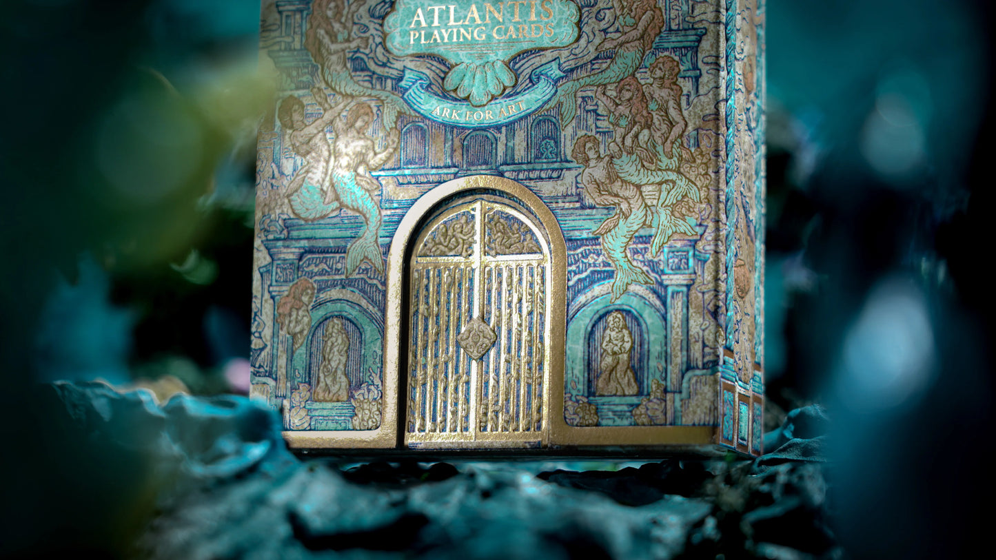 Baraja Atlantis De Ark Pcc Naipe Inglés Premium Celeste