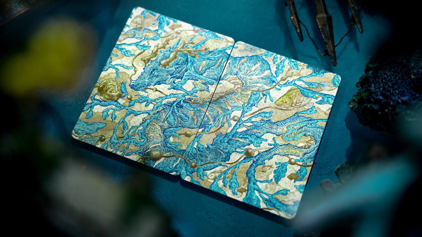 Baraja Atlantis De Ark Pcc Naipe Inglés Premium Celeste