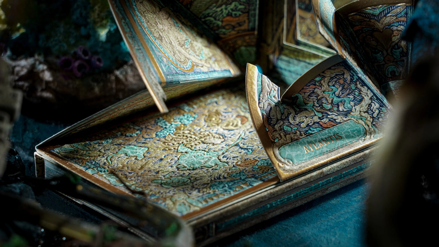 Baraja Atlantis De Ark Pcc Naipe Inglés Premium Celeste