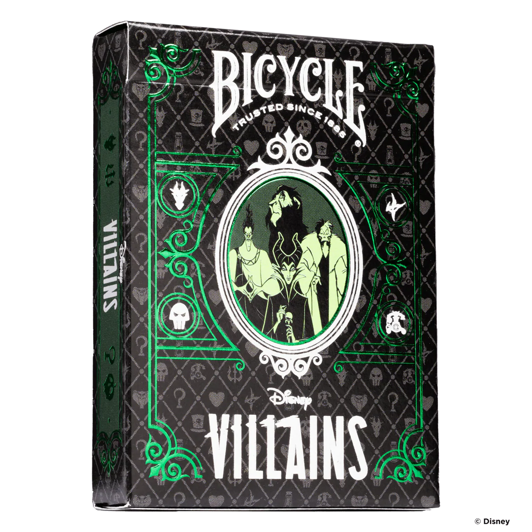 Baraja Villanos Verde de Disney Bicycle Villains Naipe Poker
