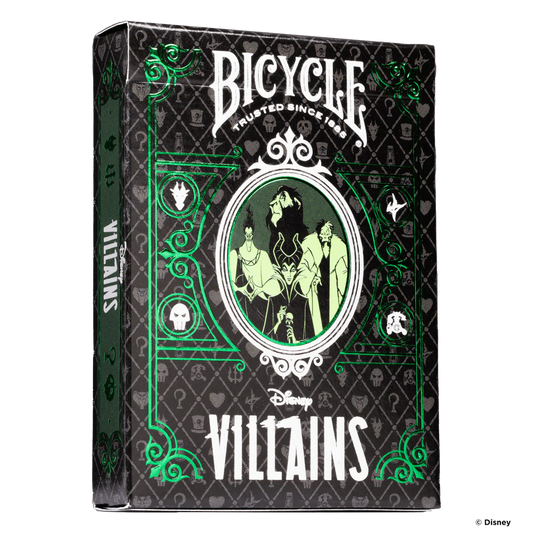 Baraja Villanos Verde de Disney Bicycle Villains Naipe Poker