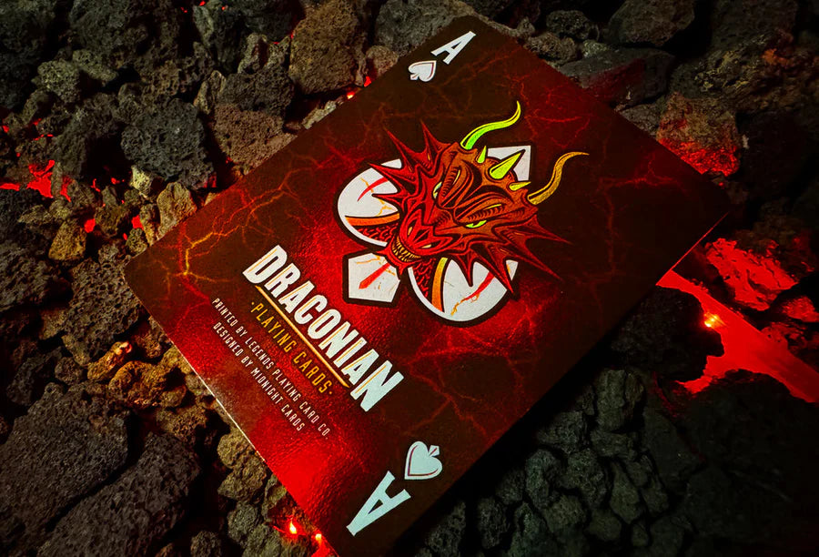Baraja Draconian Crimson By Midnight Cards Naipe Premium