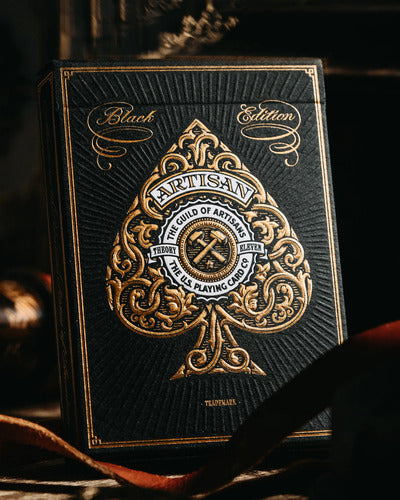 Cartas Theory11 Artisan Original Naipe Inglés Premium Negro Y Dorado Inglés