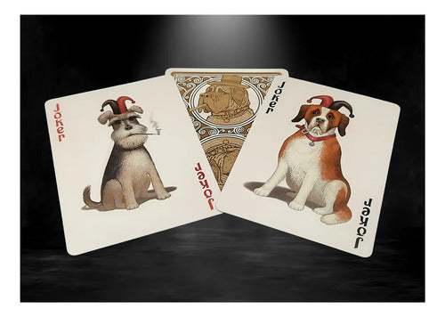 [A PEDIDO] Baraja Perros Jugando Poker Dogs By Bicycle Naipe Inglés Dorado Oscuro Inglés