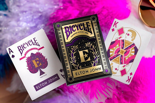 Baraja De Cartas Bicycle Elton John Naipe Poker Negro Inglés