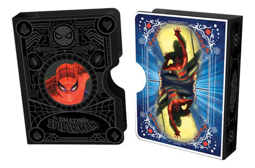 [A PEDIDO] Baraja Spiderman Marvel Card Guard Naipe Inglés Premium Azul Oscuro Inglés