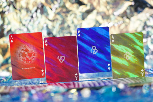 Baraja Rainbow Holo De Tcc Naipes De Poker, Magia Cardistry Holográfico Arcoiris Inglés