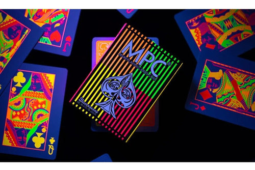 Baraja Naipe O Inglés Poker The Fluorescent Quad Uv By Mpc  Ultra Violeta Inglés