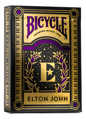 Baraja De Cartas Bicycle Elton John Naipe Poker Negro Inglés