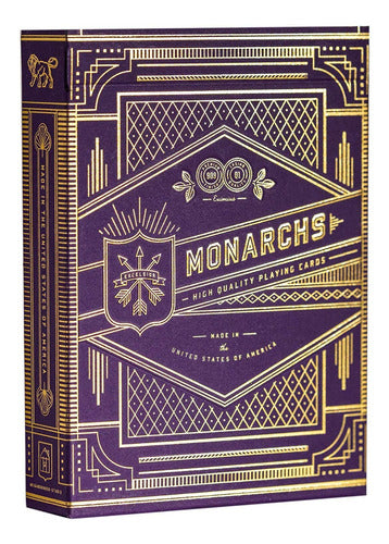 Baraja De Naipes Monarch Royal Theory11 Naipe Inglés Premium Violeta Oscuro