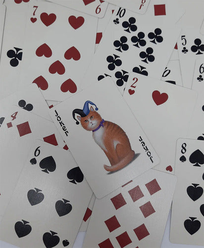 [A PEDIDO] Baraja Gatos Jugando Poker Cats By Bicycle Naipe Inglés Marrón Claro Inglés