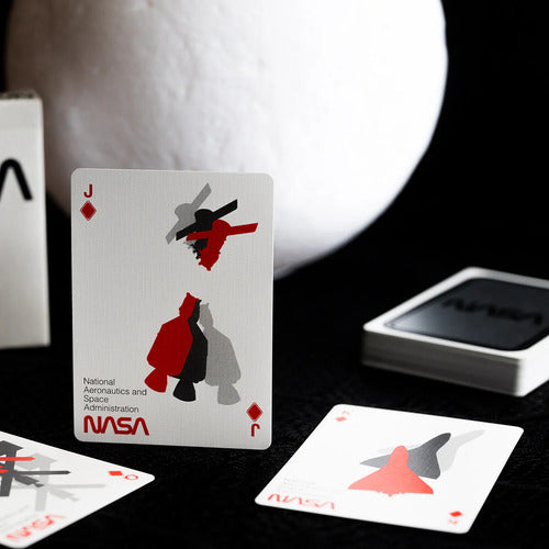 [A PEDIDO] Baraja Naipe Inglés Poker Nasa Silver Foil Worm By Fulton's Gris Foil Inglés