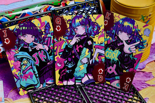 Baraja Shinjuku Spray Girls V1 Naipe Inglés Premium Rosa Inglés