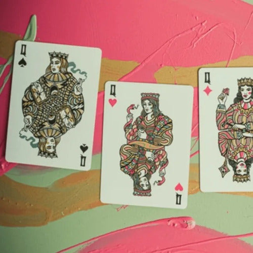 Baraja Psychonauts By Joker And The Thief - Naipe Premium Rosa Claro Inglés