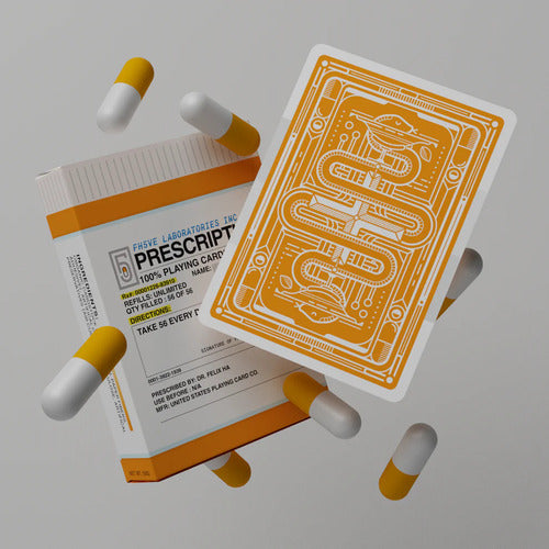 Baraja Prescription Playing Cards -  Naipe Inglés Premium Amarillo Inglés