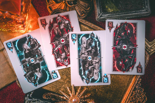 Baraja Death Knight Abyss Evokad- King Star Naipe Inglés Azul Oscuro