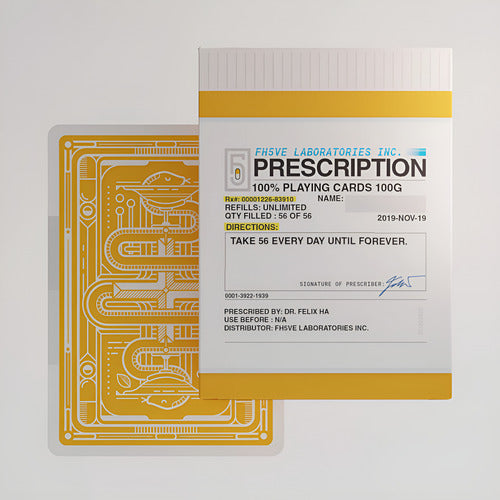 Baraja Prescription Playing Cards -  Naipe Inglés Premium Amarillo Inglés