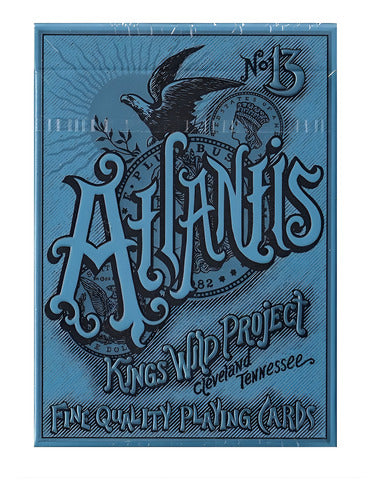 Baraja Atlantis By Kings Wild Project Naipe Ingles Premium Celeste Inglés