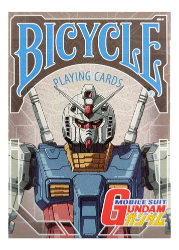 RESERVA Baraja Bicycle Gundam Rx78 Póker Premium Gris Inglés