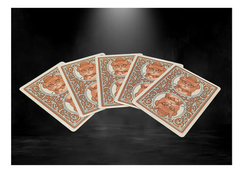 [A PEDIDO] Baraja Gatos Jugando Poker Cats By Bicycle Naipe Inglés Marrón Claro Inglés