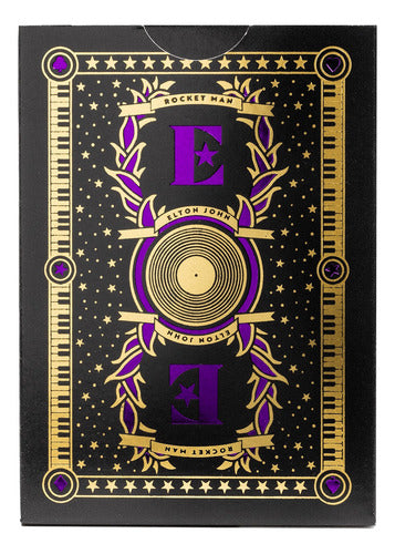 Baraja De Cartas Bicycle Elton John Naipe Poker Negro Inglés