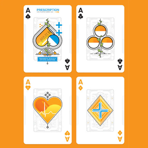 Baraja Prescription Playing Cards -  Naipe Inglés Premium Amarillo Inglés