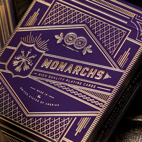 Baraja De Naipes Monarch Royal Theory11 Naipe Inglés Premium Violeta Oscuro