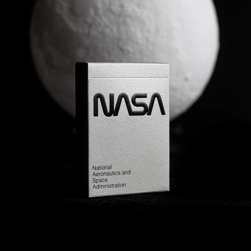 [A PEDIDO] Baraja Naipe Inglés Poker Nasa Silver Foil Worm By Fulton's Gris Foil Inglés
