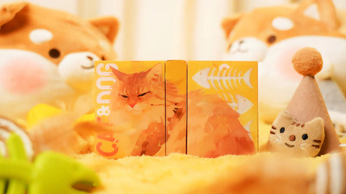 Baraja Cat & Dog - Impresión Lenticular By Tcc Naipe Premium Amarillo Cat And Dog Inglés