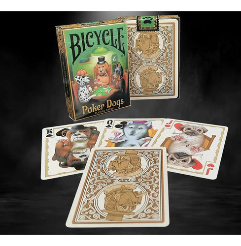 [A PEDIDO] Baraja Perros Jugando Poker Dogs By Bicycle Naipe Inglés Dorado Oscuro Inglés