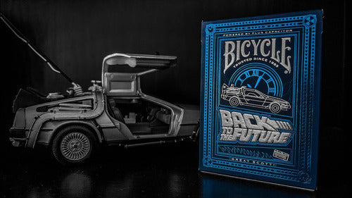 Baraja Back To The Future Volver Al Futuro- Bicycle Naipe Azul Inglés
