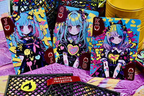 Baraja Shinjuku Spray Girls V1 Naipe Inglés Premium Rosa Inglés