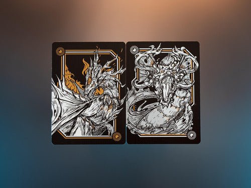 Baraja Words Of Dragons Dragones Uv Holo By King Star Naipe Negro Inglés