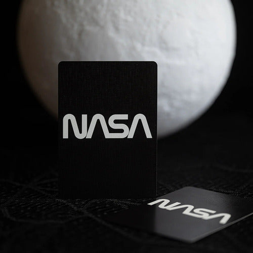 [A PEDIDO] Baraja Naipe Inglés Poker Nasa Silver Foil Worm By Fulton's Gris Foil Inglés