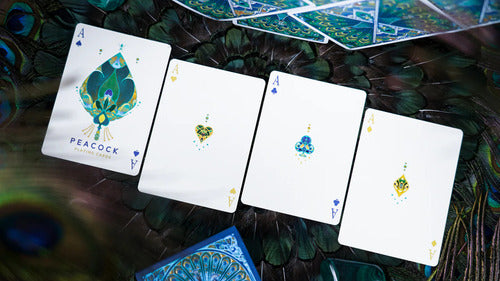 Baraja Peacock Pavo Real De Tcc Naipes De Poker O Magia