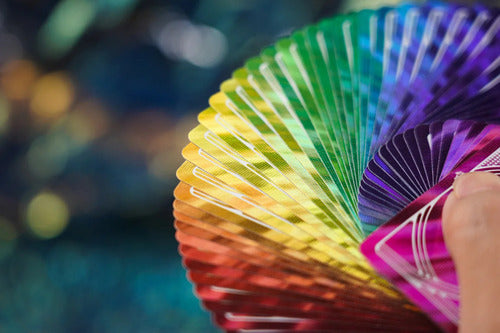 Baraja Rainbow Holo De Tcc Naipes De Poker, Magia Cardistry Holográfico Arcoiris Inglés